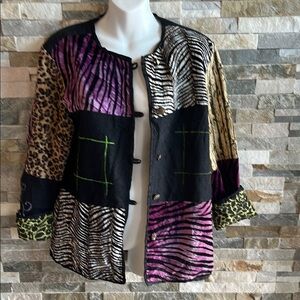 Alex  Kim Multicolor Animal Print Women's Jacket